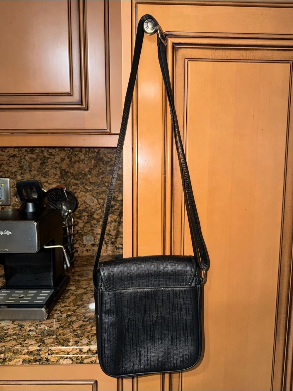 Paolo Romano Men’s Black Crossbody Shoulder Bag – Excellent Condition